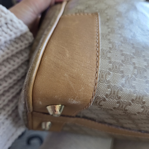 Celine Macadam Canvas and Leather Satchel Bag - Picture 7 of 11